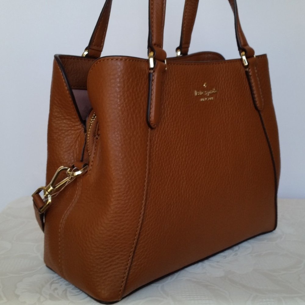 KATE SPADE Jackson Leather Satchel-Gingerbread Col - Picture 15 of 15